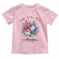 Floral 250th Anniversary Toddler T Shirt Faith Freedom Pride 4th of July 1776 2026