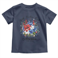 Floral 250th Anniversary Toddler T Shirt Faith Freedom Pride 4th of July 1776 2026