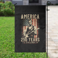 Abraham Lincoln Playing Guitar 4th July US 250th Anniversary Garden Flag