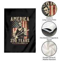 Abraham Lincoln Playing Guitar 4th July US 250th Anniversary Garden Flag