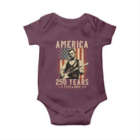 Abraham Lincoln Playing Guitar 4th July US 250th Anniversary Baby Onesie
