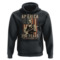 Abraham Lincoln Playing Guitar 4th July US 250th Anniversary Hoodie