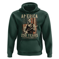 Abraham Lincoln Playing Guitar 4th July US 250th Anniversary Hoodie