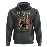 Abraham Lincoln Playing Guitar 4th July US 250th Anniversary Hoodie