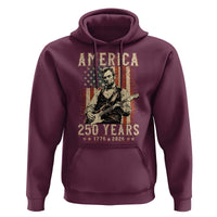 Abraham Lincoln Playing Guitar 4th July US 250th Anniversary Hoodie