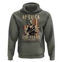 Abraham Lincoln Playing Guitar 4th July US 250th Anniversary Hoodie