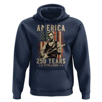 Abraham Lincoln Playing Guitar 4th July US 250th Anniversary Hoodie