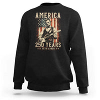 Abraham Lincoln Playing Guitar 4th July US 250th Anniversary Sweatshirt