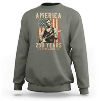 Abraham Lincoln Playing Guitar 4th July US 250th Anniversary Sweatshirt