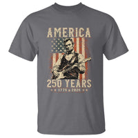 Abraham Lincoln Playing Guitar 4th July US 250th Anniversary T Shirt