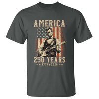 Abraham Lincoln Playing Guitar 4th July US 250th Anniversary T Shirt