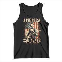 Abraham Lincoln Playing Guitar 4th July US 250th Anniversary Tank Top