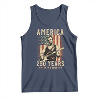 Abraham Lincoln Playing Guitar 4th July US 250th Anniversary Tank Top