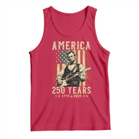Abraham Lincoln Playing Guitar 4th July US 250th Anniversary Tank Top