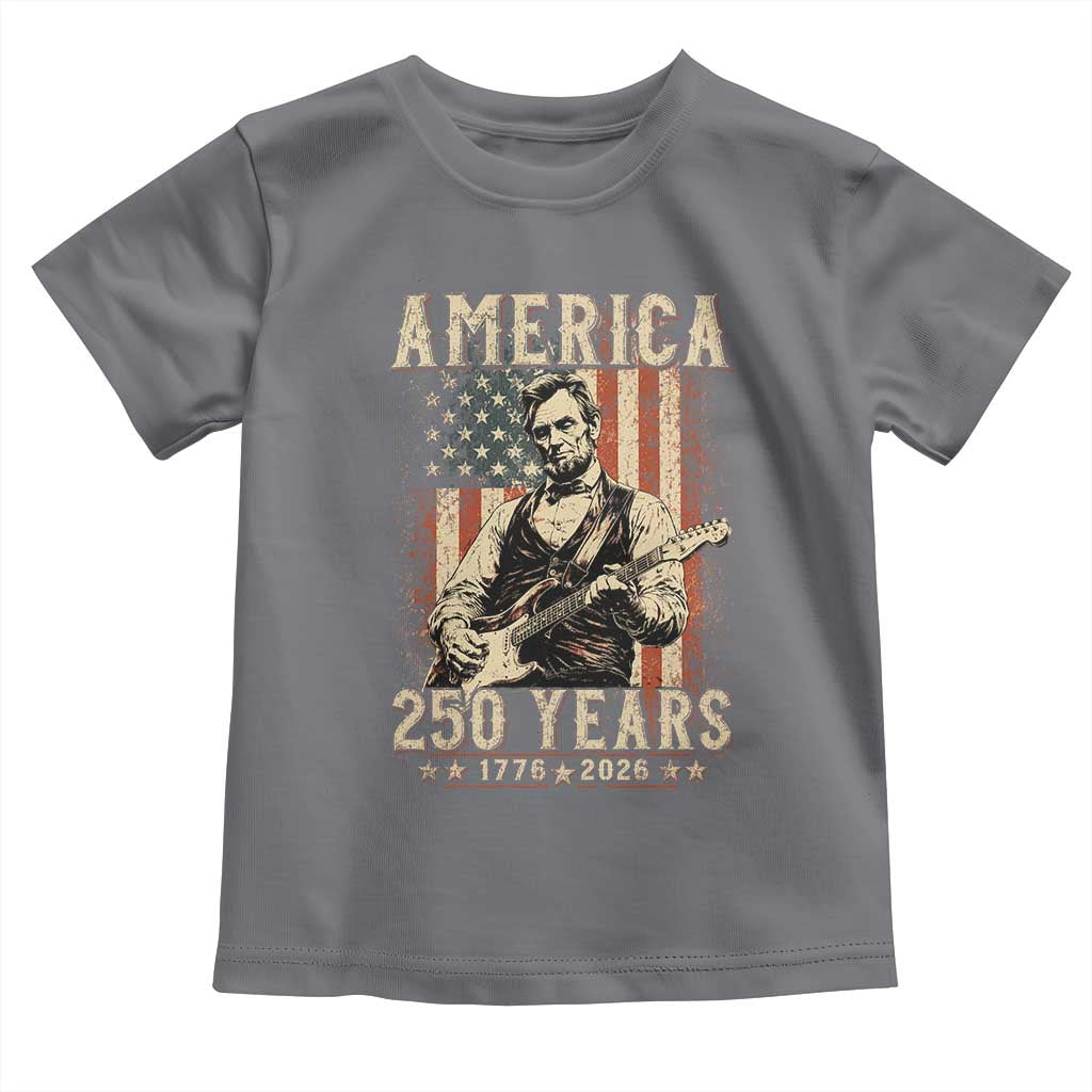 Abraham Lincoln Playing Guitar 4th July US 250th Anniversary Toddler T Shirt