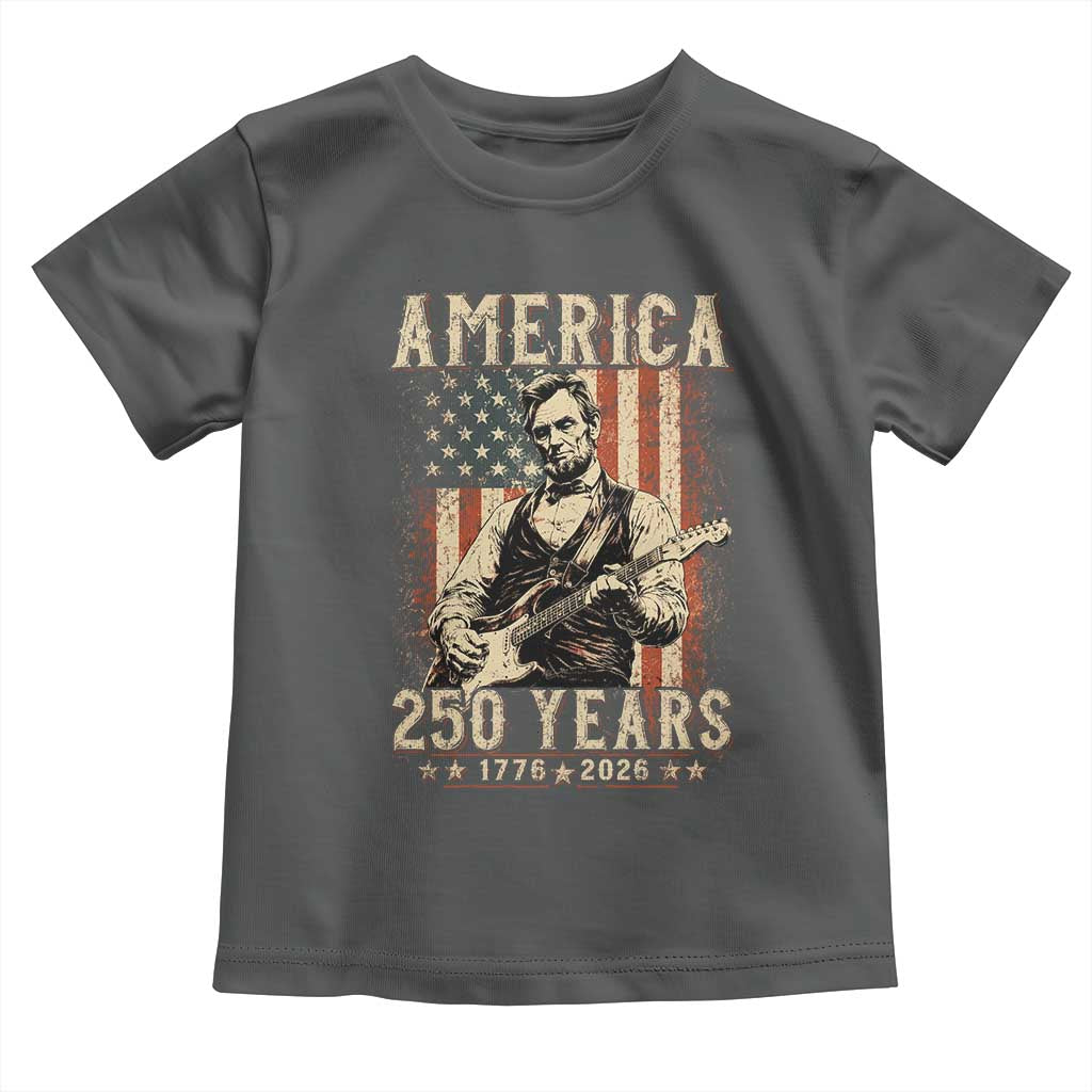 Abraham Lincoln Playing Guitar 4th July US 250th Anniversary Toddler T Shirt