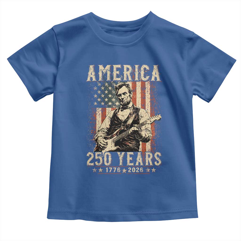 Abraham Lincoln Playing Guitar 4th July US 250th Anniversary Toddler T Shirt