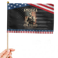 Abraham Lincoln Playing Guitar 4th July US 250th Anniversary Patriotic Handheld Flag