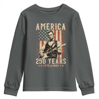 Abraham Lincoln Playing Guitar 4th July US 250th Anniversary Youth Sweatshirt