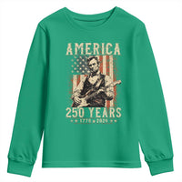 Abraham Lincoln Playing Guitar 4th July US 250th Anniversary Youth Sweatshirt