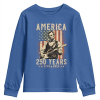 Abraham Lincoln Playing Guitar 4th July US 250th Anniversary Youth Sweatshirt