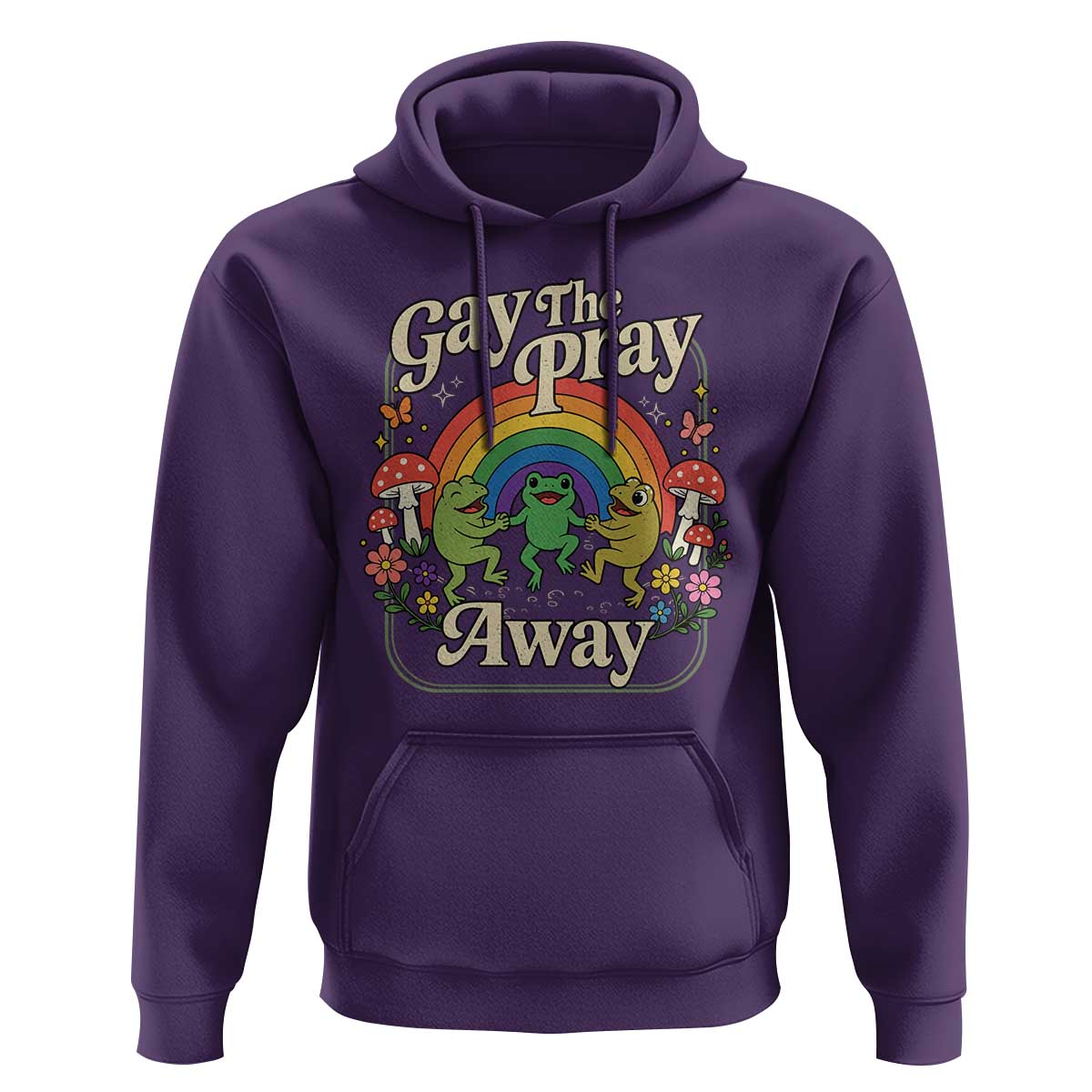 Gay The Pray Away Queer Frog LGBTQ Hoodie