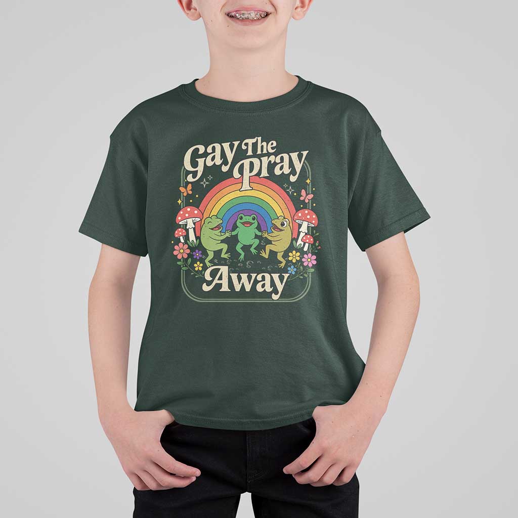 Gay The Pray Away Queer Frog LGBTQ T Shirt For Kid