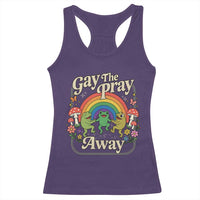 Gay The Pray Away Queer Frog LGBTQ Racerback Tank Top