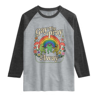 Gay The Pray Away Queer Frog LGBTQ Raglan Shirt