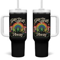 Gay The Pray Away Queer Frog LGBTQ Tumbler With Handle
