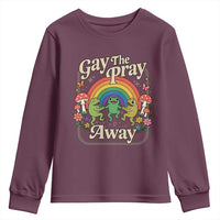 Gay The Pray Away Queer Frog LGBTQ Youth Sweatshirt