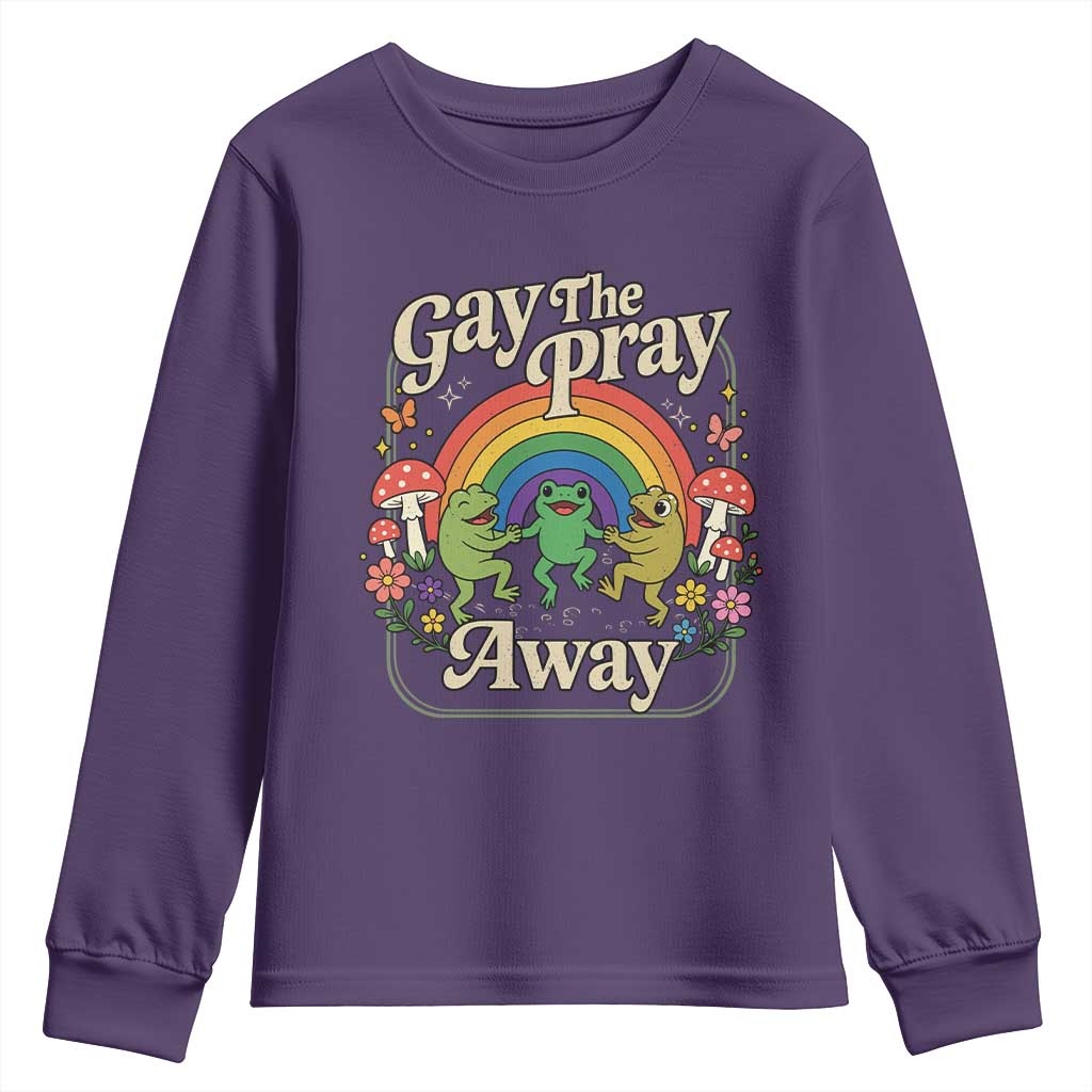 Gay The Pray Away Queer Frog LGBTQ Youth Sweatshirt