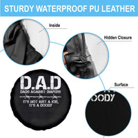 Dads Against Diapers It's Not Just A Job It's A Doody Spare Tire Cover Funny Gun New Dad