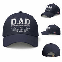 Dads Against Diapers It's Not Just A Job It's A Doody Baseball Cap Funny Gun New Dad