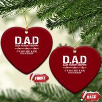 Dads Against Diapers It's Not Just A Job It's A Doody Ceramic Ornament Funny Gun New Dad