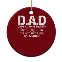 Dads Against Diapers It's Not Just A Job It's A Doody Ceramic Ornament Funny Gun New Dad