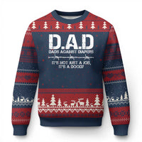 Dads Against Diapers It's Not Just A Job It's A Doody Ugly Christmas Sweater Funny Gun New Dad