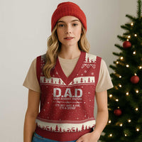 Dads Against Diapers It's Not Just A Job It's A Doody V-Neck Knit Sweater Vest Funny Gun New Dad