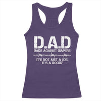 Dads Against Diapers It's Not Just A Job It's A Doody Racerback Tank Top Funny Gun New Dad