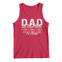 Dads Against Diapers It's Not Just A Job It's A Doody Tank Top Funny Gun New Dad