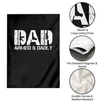 Armed And Dadly Dad Garden Flag Fathers Day Pro Gun Owner