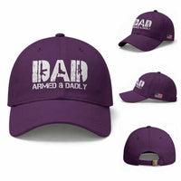 Armed And Dadly Dad Baseball Cap Fathers Day Pro Gun Owner
