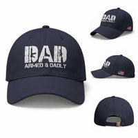 Armed And Dadly Dad Baseball Cap Fathers Day Pro Gun Owner