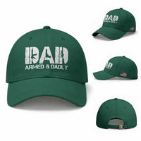 Armed And Dadly Dad Baseball Cap Fathers Day Pro Gun Owner