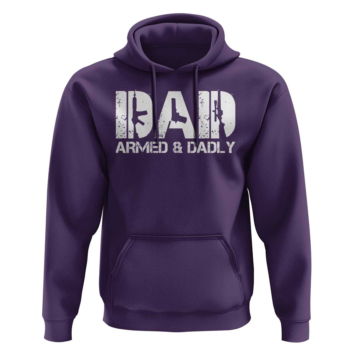 Armed And Dadly Dad Hoodie Fathers Day Pro Gun Owner