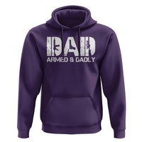 Armed And Dadly Dad Hoodie Fathers Day Pro Gun Owner