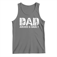 Armed And Dadly Dad Tank Top Fathers Day Pro Gun Owner