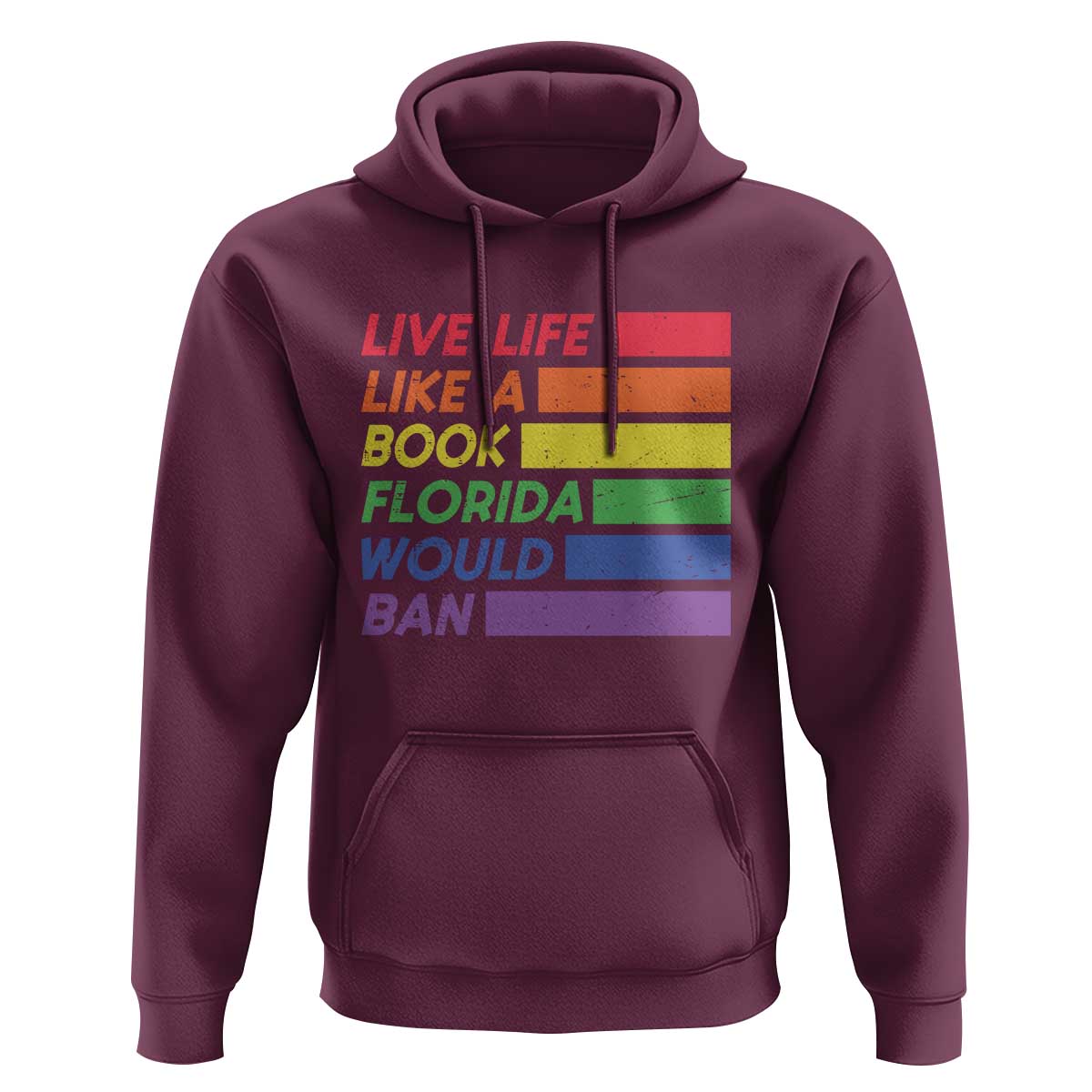 Live Life Like A Book Florida Would Ban LGBTQ Ally Pride Hoodie