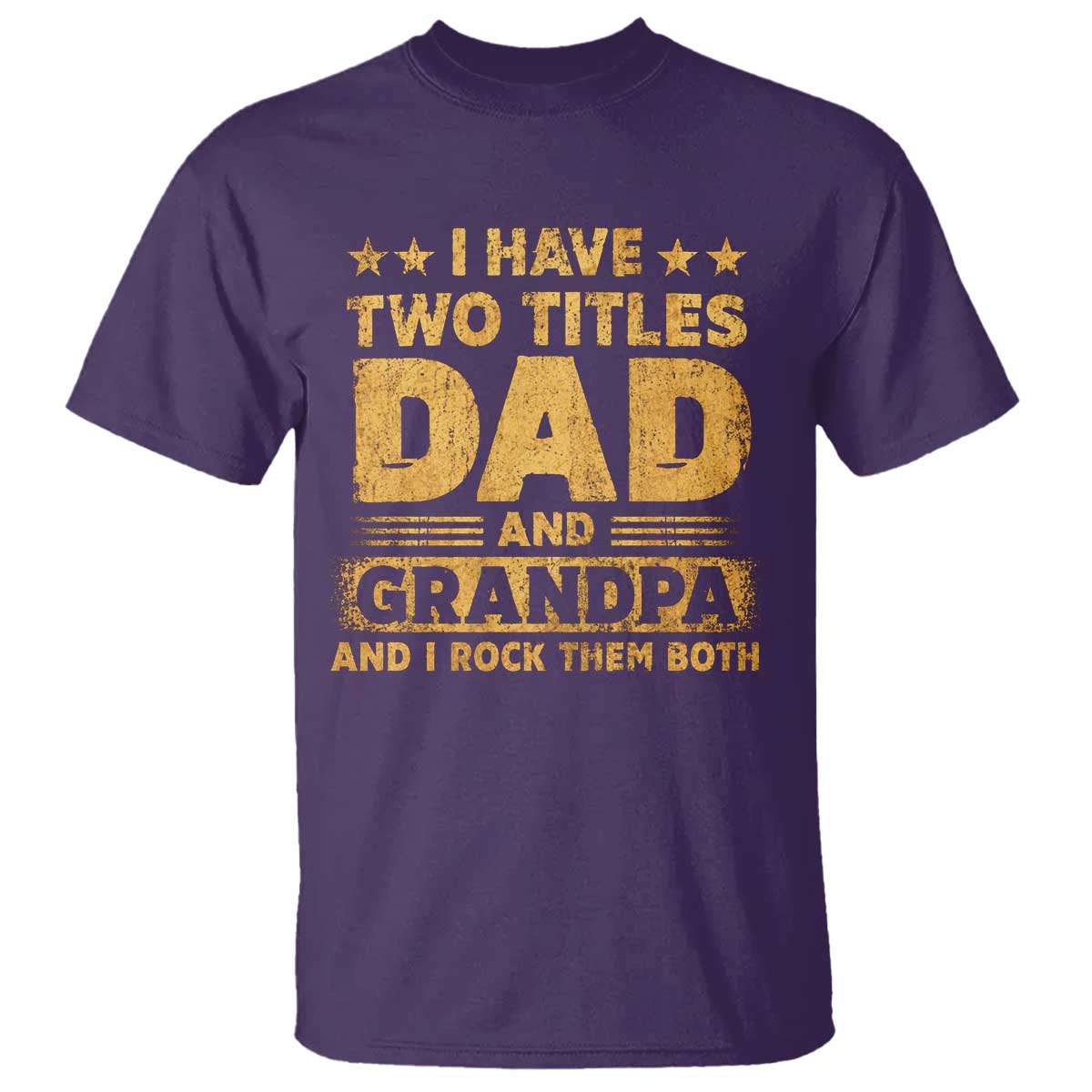 I Have Two Titles Dad And Grandpa I Rock Them Both T Shirt Vintage Father's Day Gift