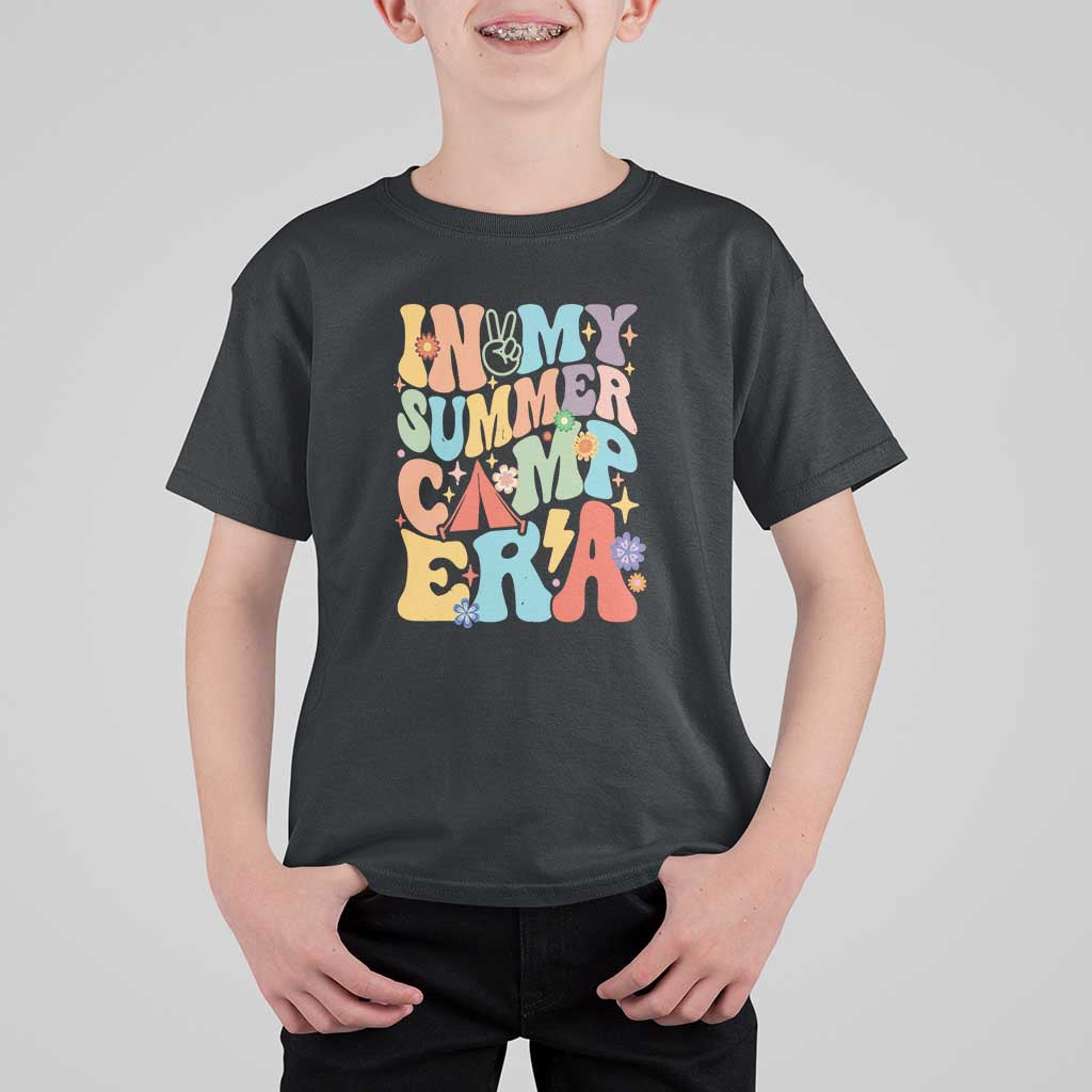 In My Summer Camp Era T Shirt For Kid Camper Retro Groovy Summer Vacation - Wonder Print Shop
